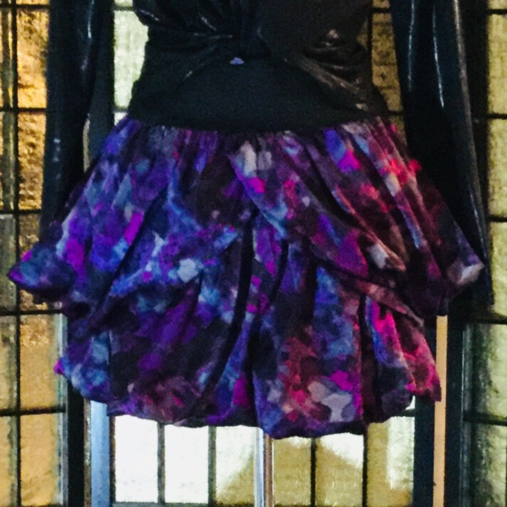 Sensational Collections Satin Mini Bubble Skirt